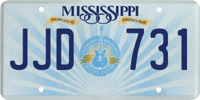 MS license plate JJD731