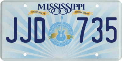 MS license plate JJD735
