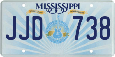 MS license plate JJD738