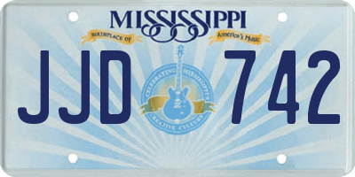 MS license plate JJD742