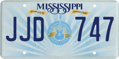 MS license plate JJD747