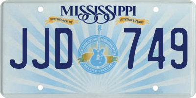 MS license plate JJD749