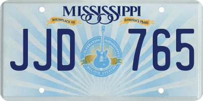 MS license plate JJD765