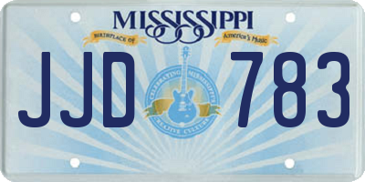 MS license plate JJD783