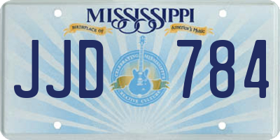MS license plate JJD784