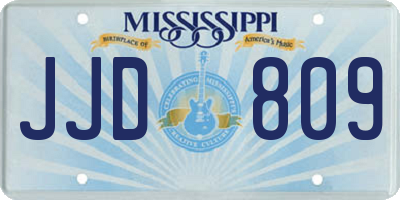 MS license plate JJD809