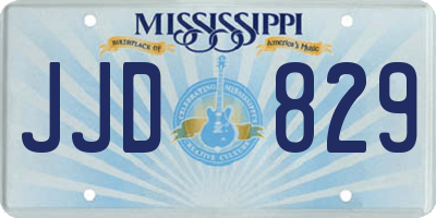 MS license plate JJD829