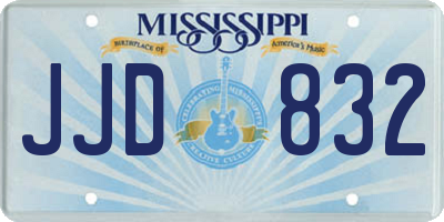 MS license plate JJD832