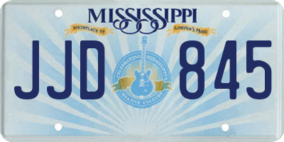 MS license plate JJD845