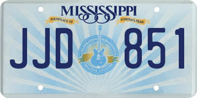 MS license plate JJD851