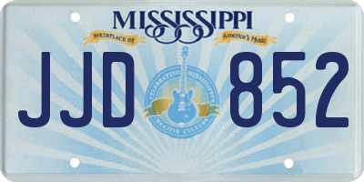 MS license plate JJD852
