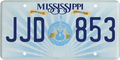MS license plate JJD853
