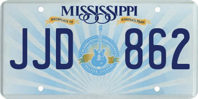 MS license plate JJD862