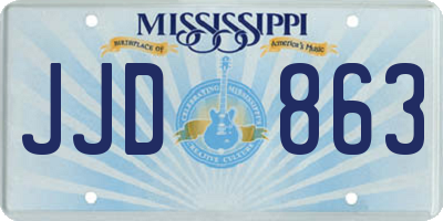 MS license plate JJD863