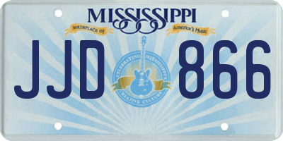 MS license plate JJD866