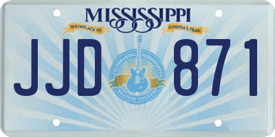 MS license plate JJD871