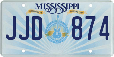 MS license plate JJD874