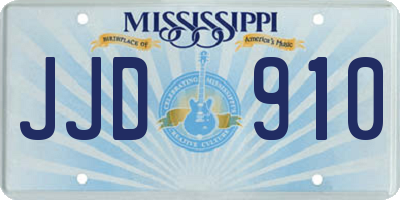 MS license plate JJD910