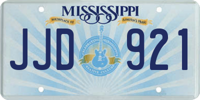 MS license plate JJD921