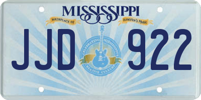 MS license plate JJD922