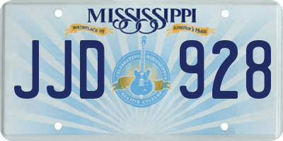 MS license plate JJD928