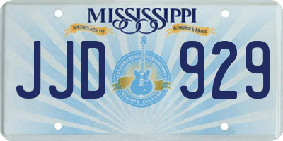 MS license plate JJD929