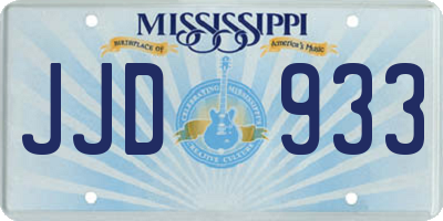 MS license plate JJD933