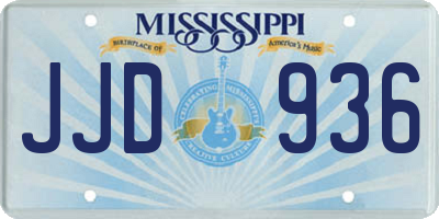 MS license plate JJD936