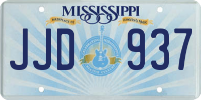 MS license plate JJD937