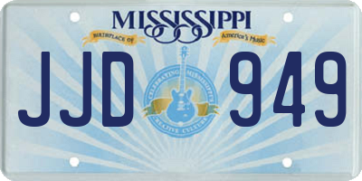 MS license plate JJD949