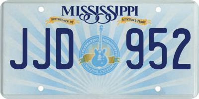 MS license plate JJD952