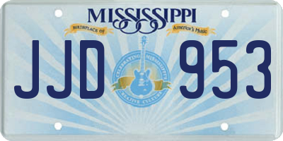 MS license plate JJD953