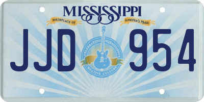 MS license plate JJD954