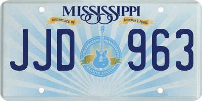 MS license plate JJD963