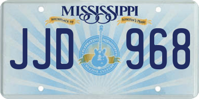 MS license plate JJD968