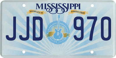MS license plate JJD970