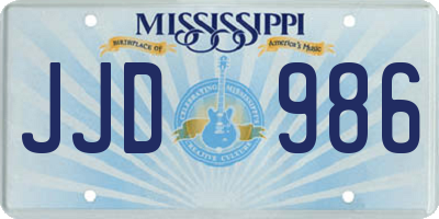 MS license plate JJD986