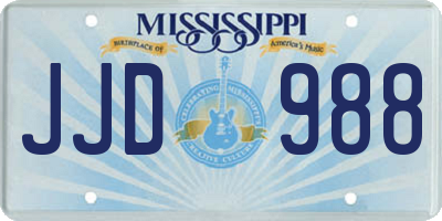 MS license plate JJD988
