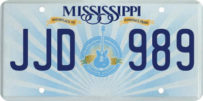 MS license plate JJD989