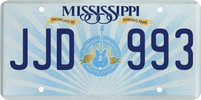 MS license plate JJD993