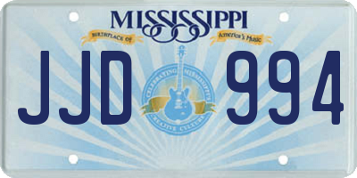 MS license plate JJD994