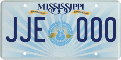 MS license plate JJE000