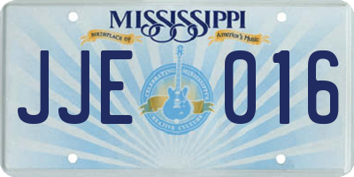 MS license plate JJE016