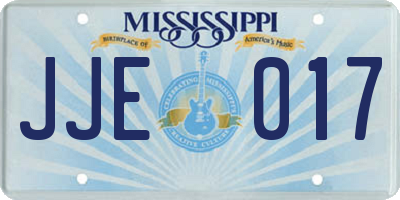 MS license plate JJE017