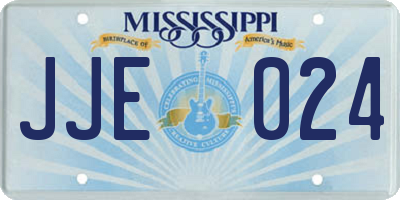 MS license plate JJE024