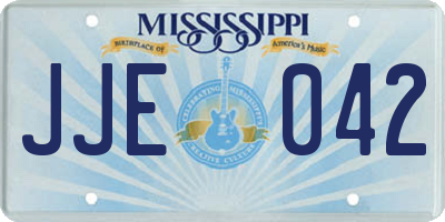 MS license plate JJE042