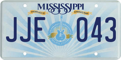 MS license plate JJE043