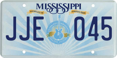 MS license plate JJE045