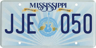 MS license plate JJE050