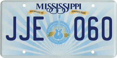 MS license plate JJE060